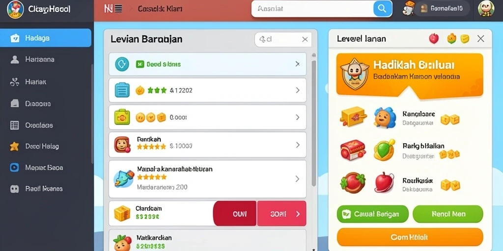 Tangkapan layar hadiah yang bisa dimenangkan.